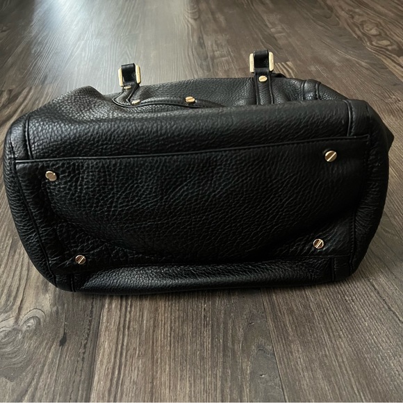 Tory Burch Authentic Duffle Black Pebbled Leather Bag - Picture 4 of 16